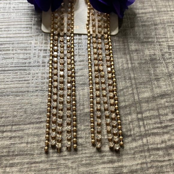 Purple Flower Earrings - Picture 2 of 3